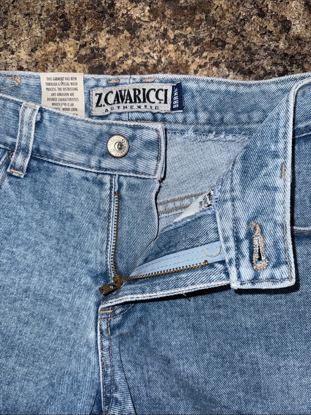 Z. Cavaricci Vintage Y2K Hipster Low Rise Medium Wash Denim Shorts Sz 27 NWT! - Picture 13 of 15